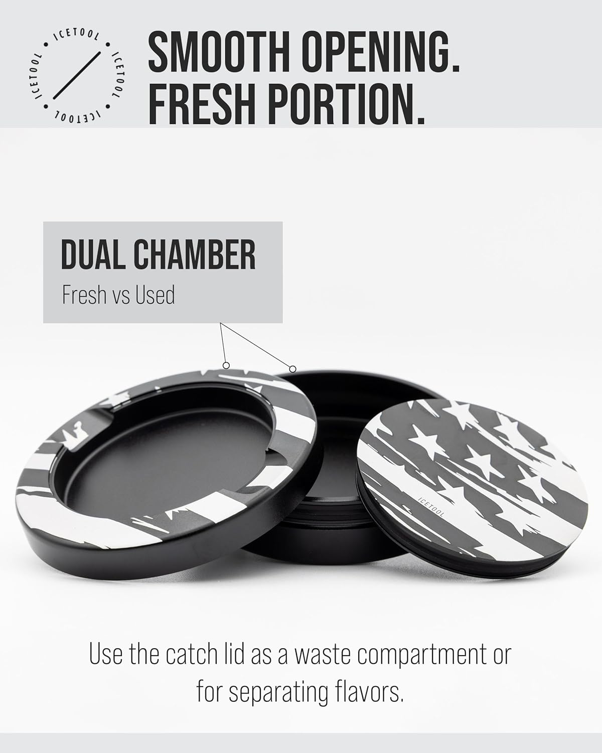 The Can – Metal Pouch Container for Zyn – Aluminum Container with Catch Lid – Moisture & Odor-Proof Box to Preserve Freshness – 2.83\u201Dx0.87\u201D Can – Americana Black